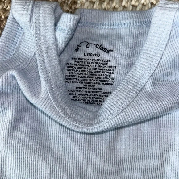 Art Class Light Blue Ribbed Top - Picture 3 of 3